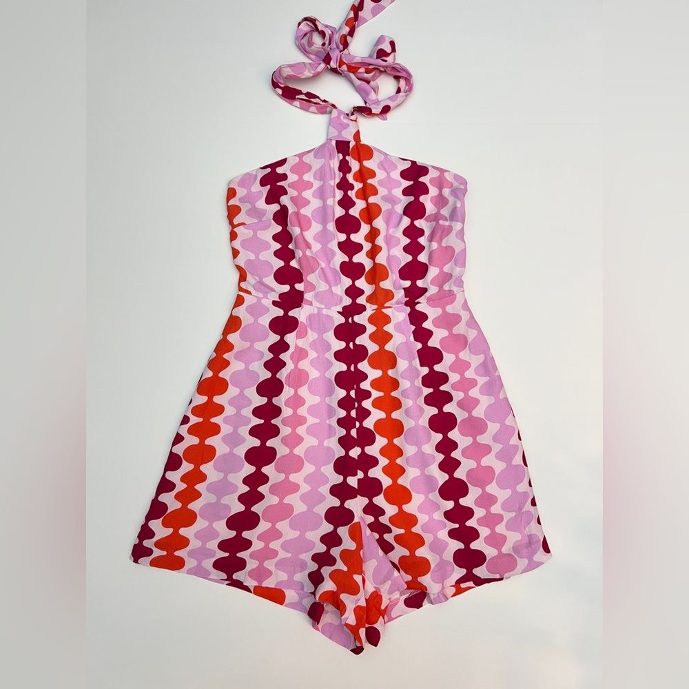 *New* Anthropologie Hutch Bright Halter Romper, size 2 - Picture 4 of 9